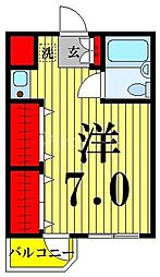マルタヤ五反野寮 ワンルームの間取図画像