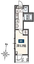メルディア舎人 1Kの間取図画像