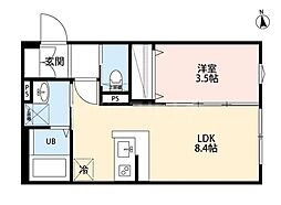 robot home 竹ノ塚(ロボットホームタケノヅカ) 1LDKの間取図画像