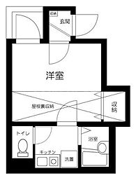 エマノンフラット扇大橋 1Kの間取図画像