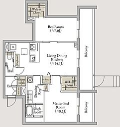 KLIVESSOUTH 2LDKの間取図画像