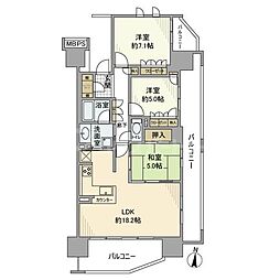 ライオンズオーチャードガーデン 3LDKの間取図画像