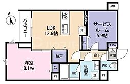SPコート興野 1SLDKの間取図画像
