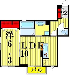 エスペランサ 1LDKの間取図画像