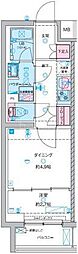 GENOVIA竹ノ塚 1DKの間取図画像