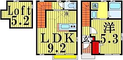 ラ・グランシューズ 1LDKの間取図画像