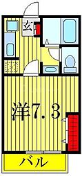 シティ・ハイム 1Kの間取図画像