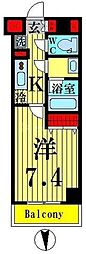 ユリカロゼ西新井 1Kの間取図画像