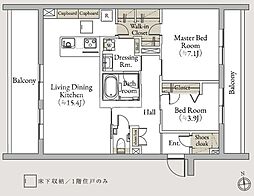 KLIVES 2LDKの間取図画像