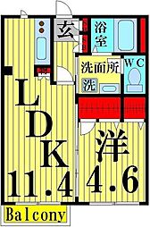 シェル・ドゥ・メゾン 1LDKの間取図画像