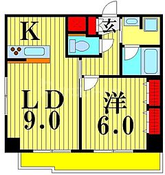 AXAS西新井 1LDKの間取図画像