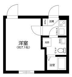 コートカリーナ竹ノ塚 1Kの間取図画像