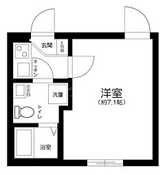コートカリーナ竹ノ塚 1Kの間取図画像