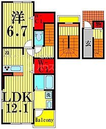 サンファミリア 1LDKの間取図画像