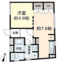 La　Perla　Asagaya 1階1LDKの間取り