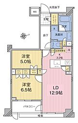 クラッシィハウス浜田山 2LDKの間取図画像