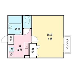プラット西永福 1Kの間取図画像
