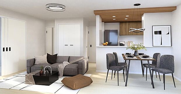 【ローコストでワンランク上の自由設計住宅】豊かな自然と共に、家族の想い出を紡ぐ新しい街が誕生します！※イメージパース