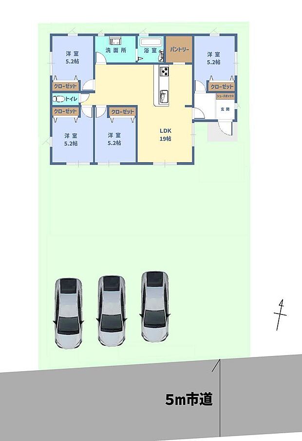 参考間取りプラン【平屋ver.】