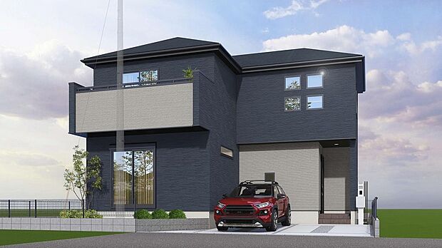 明るい陽光が差し込む南東道路に面した限定１邸♪全面道路は６ｍで、駐車もラクラク♪※施工例イメージパース