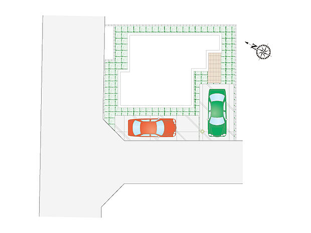A号棟　配置図　駐車2台可能