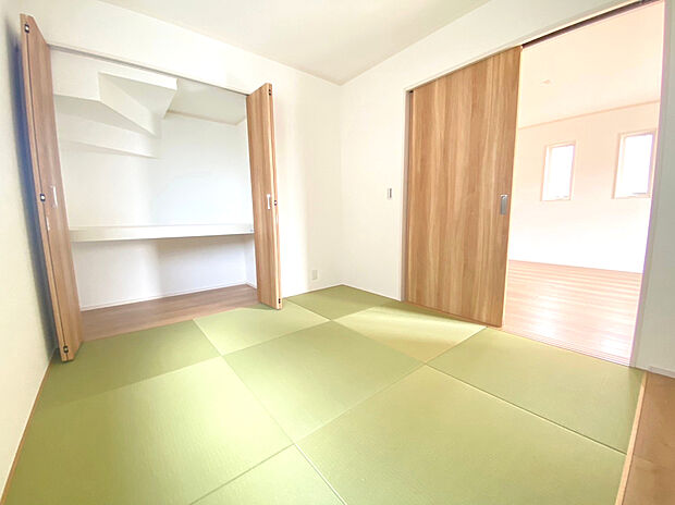 久喜市鷲宮（全4区画）3号棟　和室5.2帖　小さなお子様のお昼寝場所として、ワークスペースや趣味部屋、客間としても活用できます。
