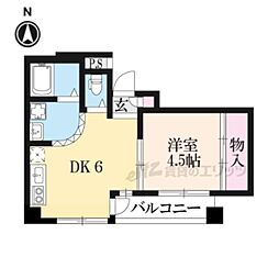 舎楽 4階1DKの間取り
