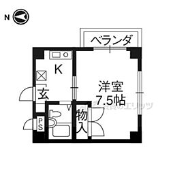 FRAGRANCE大宮 1Kの間取図画像