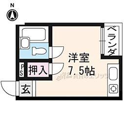ハイツ善 2階ワンルームの間取り