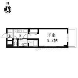 JR東海道・山陽本線 京都駅 徒歩1分の賃貸マンション 2階1Kの間取り