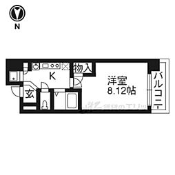 プロスペクト河原町五条 12階1Kの間取り