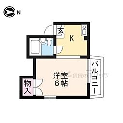 ハイツ山下 1Kの間取図画像