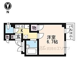 JR東海道・山陽本線 京都駅 徒歩12分の賃貸マンション 3階1Kの間取り