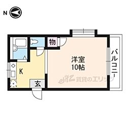 メゾン・ド・ビジュー 1階1Kの間取り