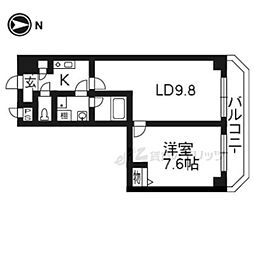 ＳＷＩＳＳ京都堀川ＷＥＳＴ 11階1LDKの間取り