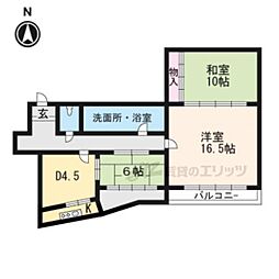 グランフォルム京都御所南 3LDKの間取図画像