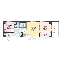 間之町御池レジデンス 1LDKの間取図画像