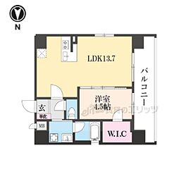 ベラジオ雅び京都河原町 1LDKの間取図画像