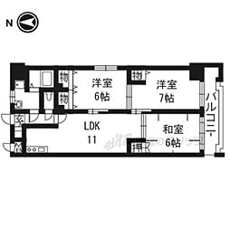 ミルウィンドウ 3LDKの間取図画像