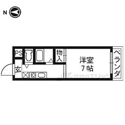 パルデメール 1Kの間取図画像