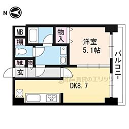 アーバネックス室町 1LDKの間取図画像