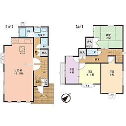 下柚木貸家 2階4LDKの間取り