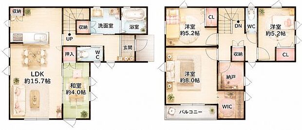 間取図（家具配置はイメージ・現況優先）