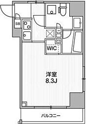 ALTERNA銀座 1Kの間取図画像