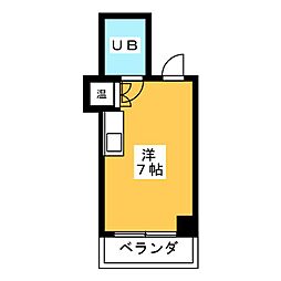 マック銀座ビル ワンルームの間取図画像