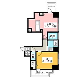 メイクスデザイン両国NORTH 11階1LDKの間取り
