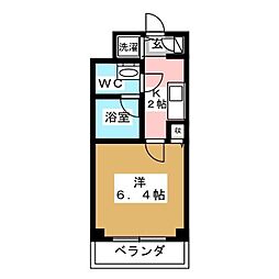 グロースメゾン亀戸 12階1Kの間取り