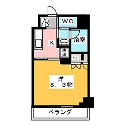レクシード両国駅前 1Kの間取図画像