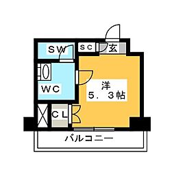 パークアクシス錦糸町スタイルズ ワンルームの間取図画像