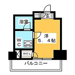 パークアクシス錦糸町スタイルズ ワンルームの間取図画像